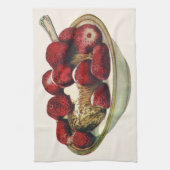 aardbeien met een gezond ontbijtontbijt theedoek (Verticaal)