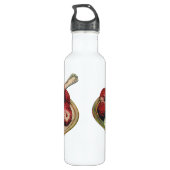  aardbeien met een gezond ontbijtontbijt waterfles  (Achterkant)