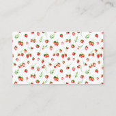 Aardbeien met gebladerte bruiloft Een notitie over Informatiekaartje (Achterkant)