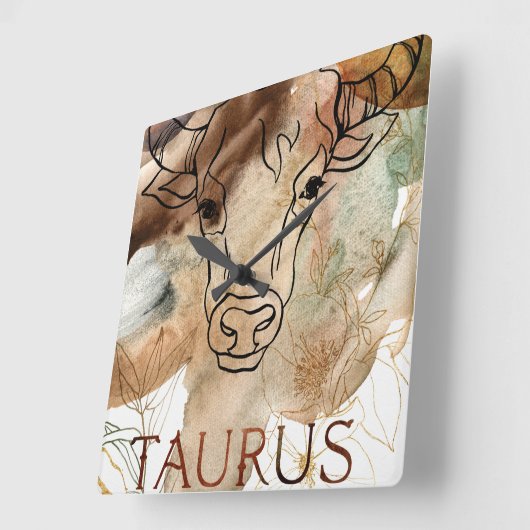 Aardbeien met goudbruine goudbloemen vierkante klok (Hoek)