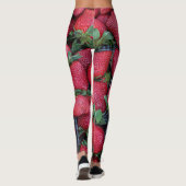 Aardbeien met groene bladeren leggings (Achterkant)