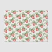 Aardbeien met groene strik verjaardag tissuepapier (Voorkant)