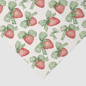 Aardbeien met groene strik verjaardag tissuepapier (Detail)