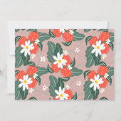 Aardbeien met hand getrokken botanische zeedagen kaart (Achterkant)