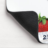 Aardbeien met meetlint muismat (Hoek)