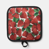 Aardbeien met room pannenlap (Voorkant)