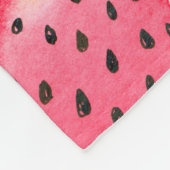 Aardbeien met waterverf en inkt naadloos fleece deken (Hoek)