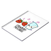 Aardbeien Milk Shake Grappige Voedselspeling  Notitieboek (Linkerzijde)