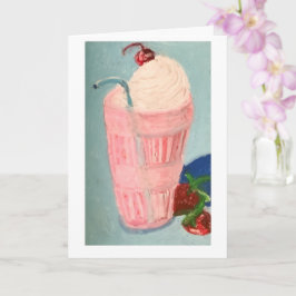 Aardbeien Milkshake Kaart