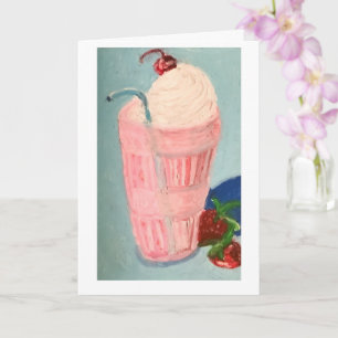 Aardbeien Milkshake Kaart