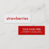 aardbeien mini visitekaartje (Voorkant / Achterkant)