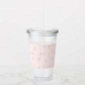Aardbeien Minimalisme Acryl Drinkbeker (Rechts)