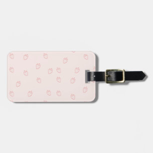 Aardbeien Minimalisme Bagagelabel