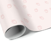 Aardbeien Minimalisme Cadeaupapier (Rol Hoek)