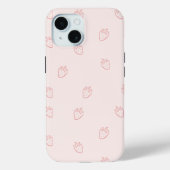 Aardbeien Minimalisme Case-Mate iPhone Case (Achterkant)