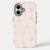 Aardbeien Minimalisme Case-Mate iPhone Case (Achterkant)