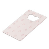 Aardbeien Minimalisme Creditkaart Flessenopener (Voorkant Gekanteld)