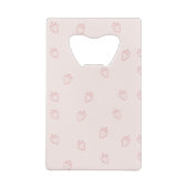Aardbeien Minimalisme Creditkaart Flessenopener (Achterkant)