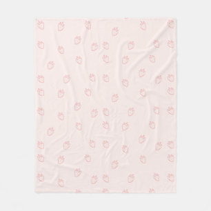 Aardbeien Minimalisme Fleece Deken