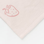 Aardbeien Minimalisme Fleece Deken (Hoek)