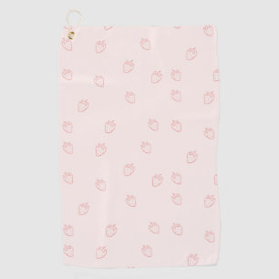 Aardbeien Minimalisme Golfhanddoek