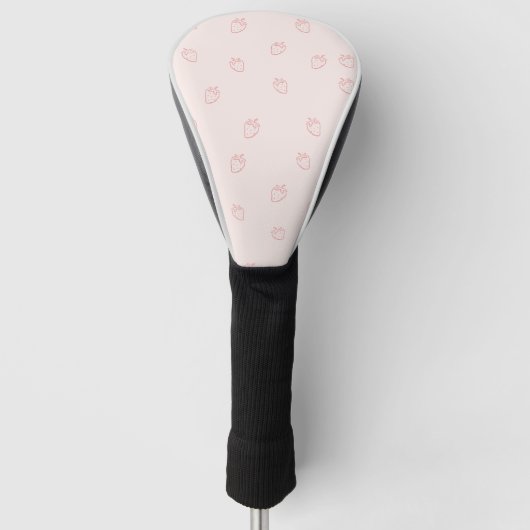 Aardbeien Minimalisme Golfheadcover (Voorkant)