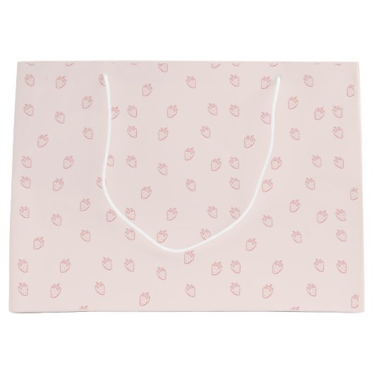 Aardbeien Minimalisme Groot Cadeauzakje (Voorkant)