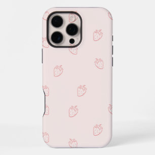 Aardbeien Minimalisme iPhone 16 Pro Max Hoesje