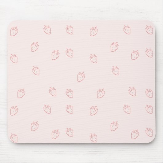 Aardbeien Minimalisme Muismat (Voorkant)