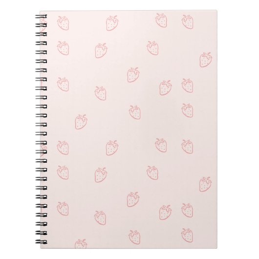 Aardbeien Minimalisme Notitieboek (Voorkant)