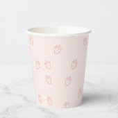 Aardbeien Minimalisme Papieren Bekers (Links)