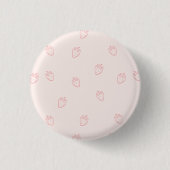 Aardbeien Minimalisme Ronde Button 3,2 Cm (Voorkant)