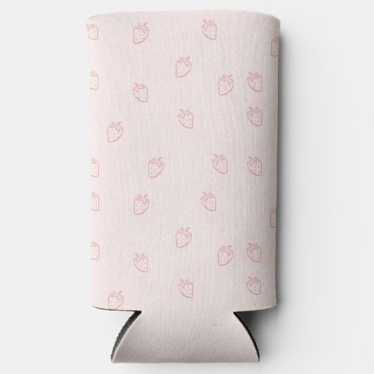 Aardbeien Minimalisme Seltzer Blikjeskoeler (Voorkant)