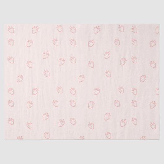 Aardbeien Minimalisme Tissuepapier (Voorkant)