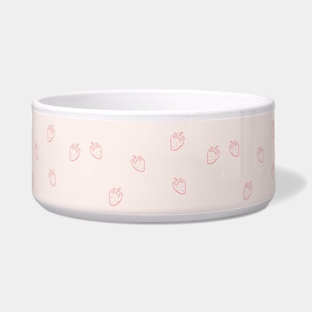 Aardbeien Minimalisme Voerbakje (Voorkant)