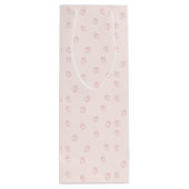 Aardbeien Minimalisme Wijn Cadeautas (Achterkant)