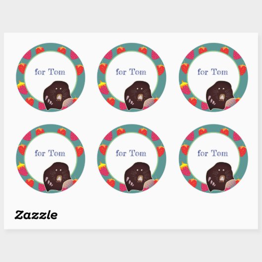 Aardbeien, Mole Kinder Celebration Sticker (Vel)