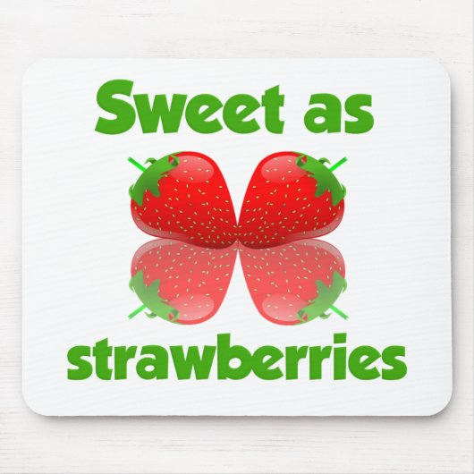 Aardbeien mousepad muismat (Voorkant)