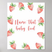 Aardbeien - naam die babyvoedsel poster (Voorkant)