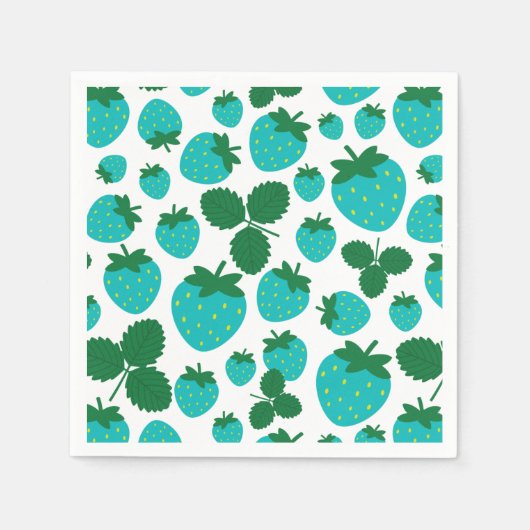 aardbeien Napkins Servet (Voorkant)