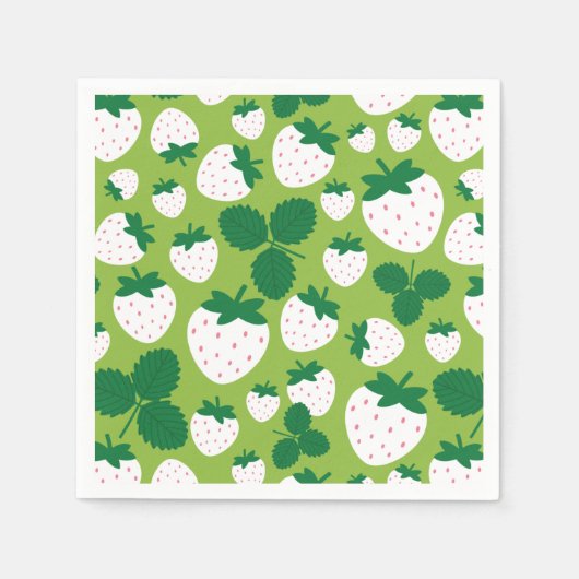 aardbeien Napkins Servet (Voorkant)