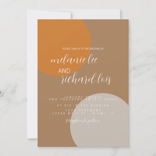 Aardbeien Natuurlijke Circulaire bruiloft Kaart (Voorkant)