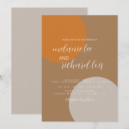 Aardbeien Natuurlijke Circulaire bruiloft Kaart (Voorkant / Achterkant)