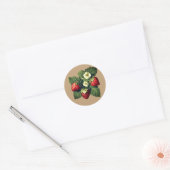 aardbeien NO2 Ronde Sticker (Envelop)