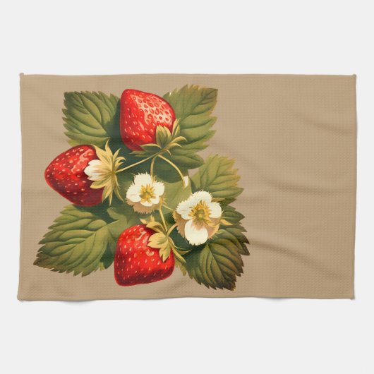  aardbeien NO2 Theedoek (Horizontaal)