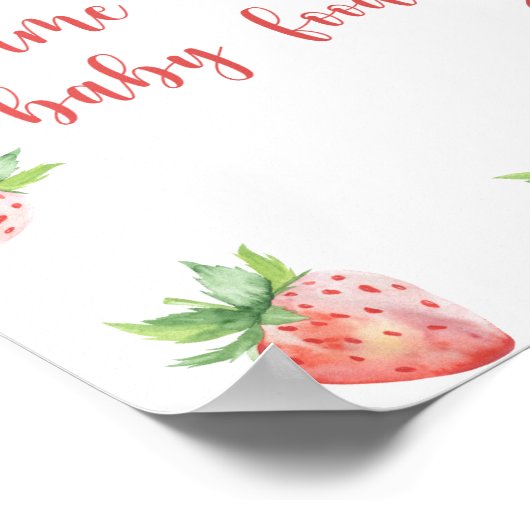 Aardbeien - noem dat baby voedsel poster (Hoek)