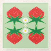 Aardbeien Onderzetter van glas (Voorkant)