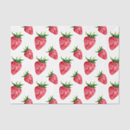 Aardbeien (Ontwerp 50 Rood Serie) Tissuepapier