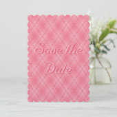 Aardbeien op crème sparen de datum save the date (Staand voorkant)