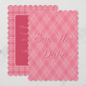 Aardbeien op crème sparen de datum save the date (Voorkant / Achterkant)
